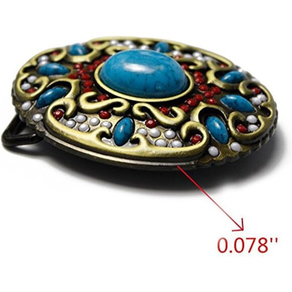Men's Zhubao Vintage Style American Cowboy Fashion Western Belt Buckles - Picture 3 of 6